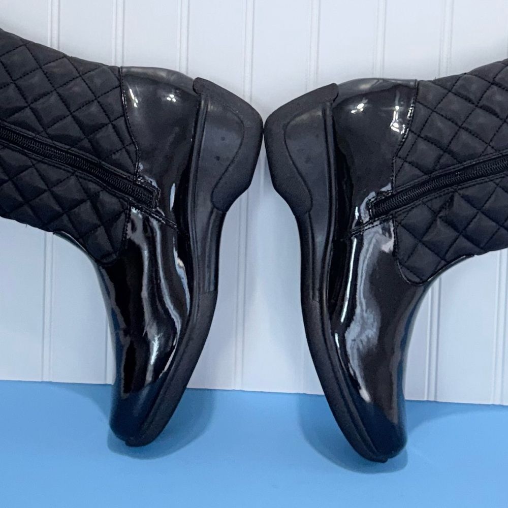 Bass Glacier Women's Black Quilted Calf Height Zipper Boots Size 9M - Picture 7 of 17